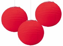 Paper Lanterns Red 3pk