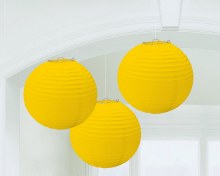Paper Lanterns Yellow 3pk