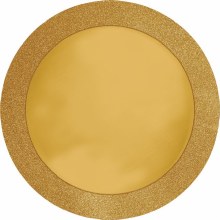 Placemat Gld Glitter Round