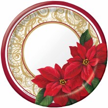 Poinsettia Lace Plates ~ 25 Pack/7"