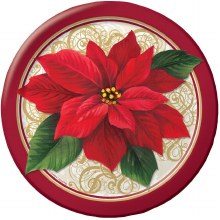 Poinsettia Lace Plates ~ 25 Pack/9"