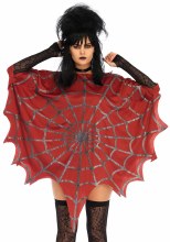 Poncho Web Glitter Red