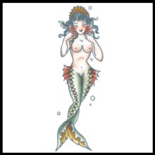 Pin Up Tattoo Mermaid