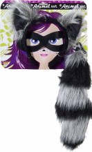 Raccoon Ear/Mask/Tail Set