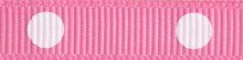 Ribbon Pink/White 3/8in x 3yd