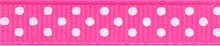 Ribbon Pink/White 3/8in x 3yd