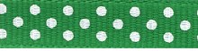 Ribbon Emerald/Wht 3/8in x 3yd