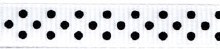 Ribbon White/Black 3/8in x 3yd