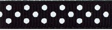 Ribbon Black/White 3/8in x 3yd