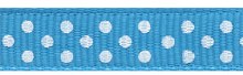 Ribbon Turq/Wht 3/8in x 3yd