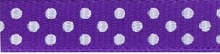 Ribbon Purple/Wht 3/8in x 5yd