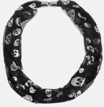 Scarf Gold Skulls B/W Asst