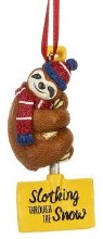 Slothing Through The Snow Ornament