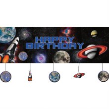 Space Blast Giant Party Banner