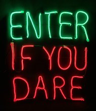 Neon Sign Enter If You Dare