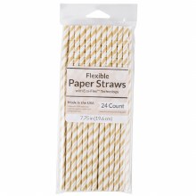 Straws Paper Gold