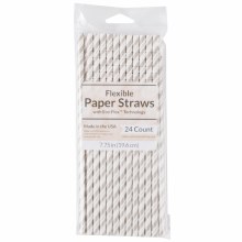 Straws Paper Silver