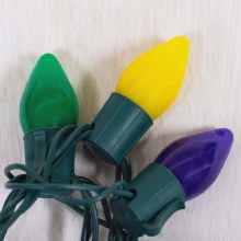 Mardis Gras String Lights Green/Purple/Yellow