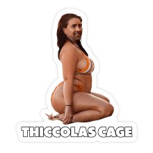 Sticker Thiccolas Cage
