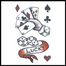 TattooFX Vintage Lucky Dice