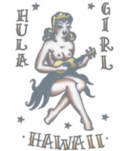 Tattoo Vintage Hula Girl