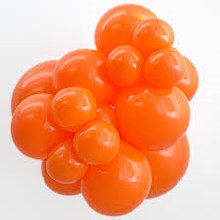 Tuftex 5" Uninflated Latex • 50 Count Bag • Warm, Orange