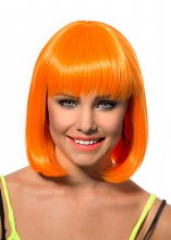 Party Page Wig - Neon Orange