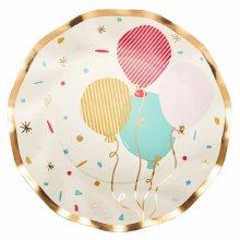 Lets Celebrate Wavy 8in Plates