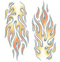 TattooFX Flames Half Sleeve XL