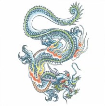 TattooFX Dragon Half Sleeve XL