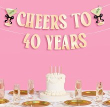 Banner Cheers To 40 Years GD