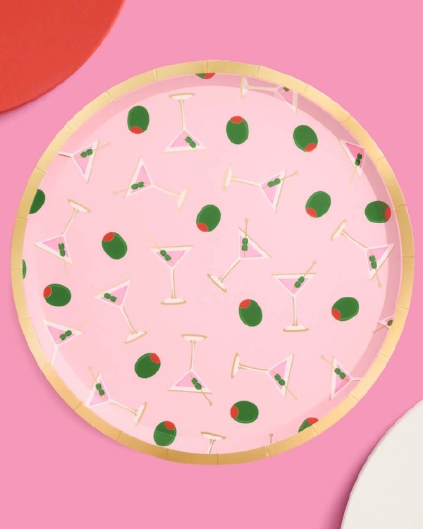 Martini Print 9" Plates 25ct