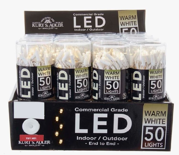 Warm White LED Lights 50ct