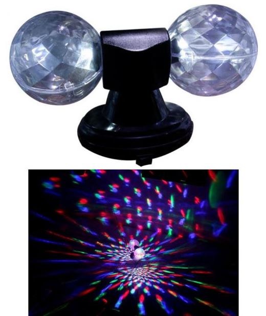LED Twin Crystal Disco Ball