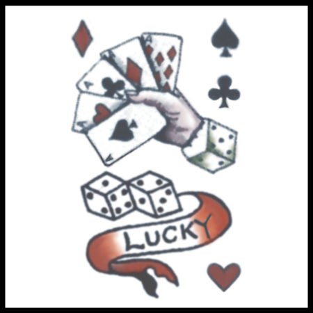 TattooFX Vintage Lucky Dice