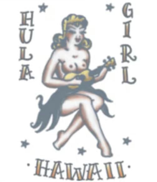 Tattoo Vintage Hula Girl