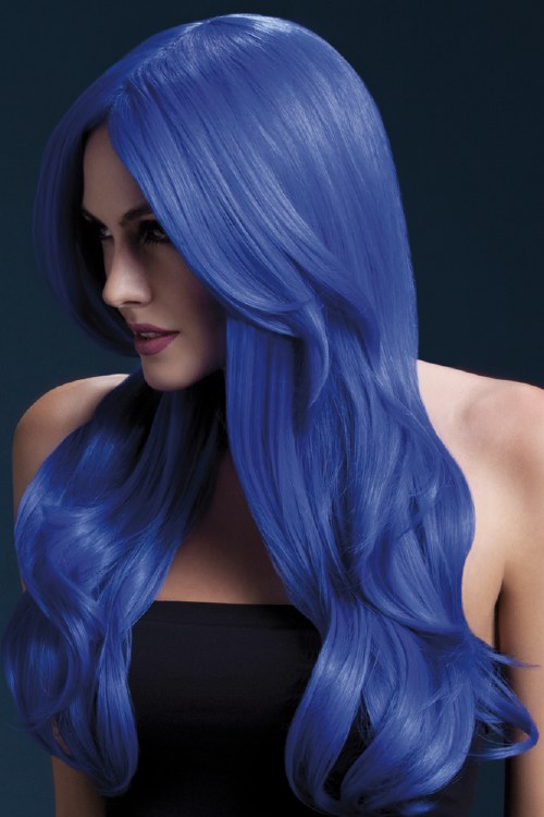 Khloe Wig Neon Blue Long Wavy