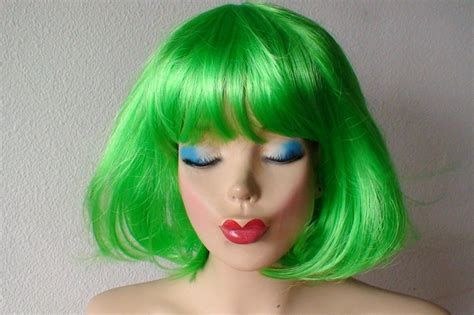 Party Page Wig - Green Lime