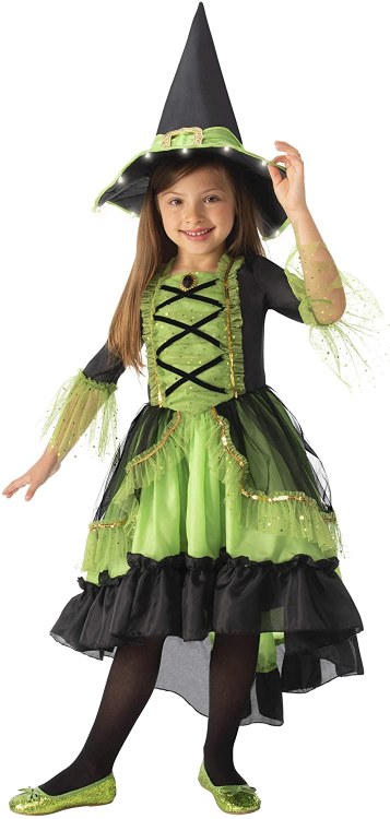 Green Witch w/ Light Up Hat Med - Champion Party Supply