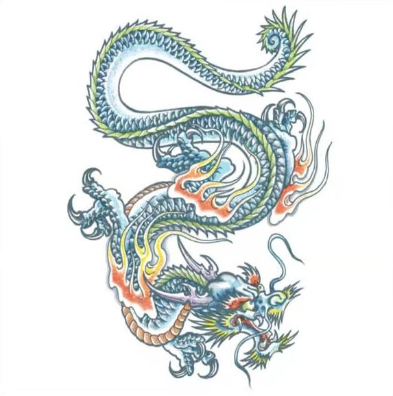 TattooFX Dragon Half Sleeve XL