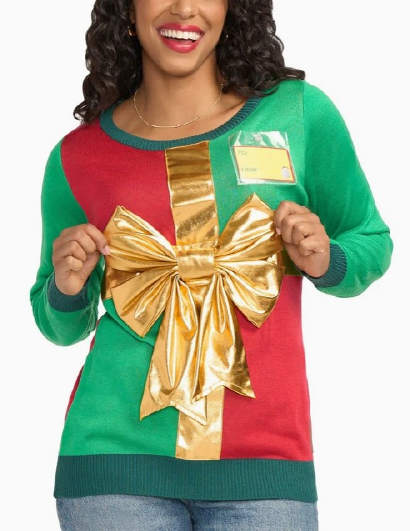 Xmas Sweater Present Adult Sm