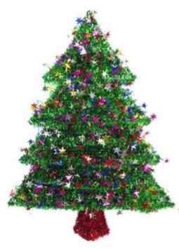 Tinsel Tree 2D 22"