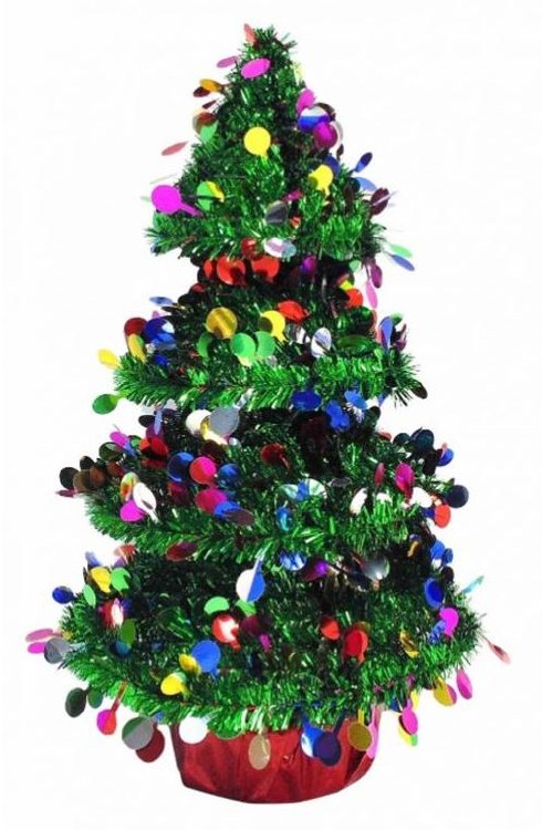 Tinsel Tree 3D 14"