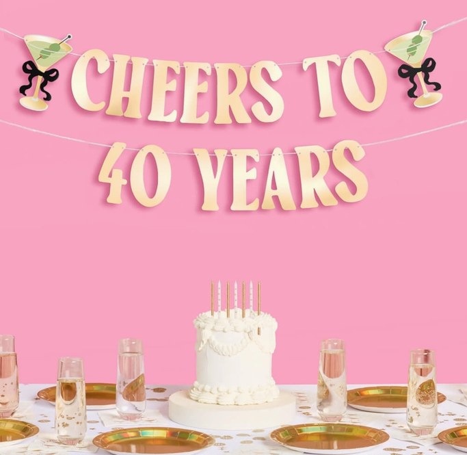 Banner Cheers To 40 Years GD