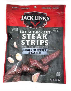Jack Links Extra Thick Cut Steak Strips Cracked Pepper & Garlic 3oz