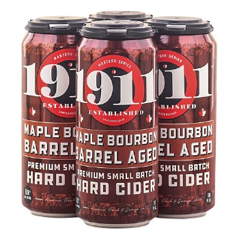 1911 Maple Bourbon Barrel Aged Cider 4 Pack 16oz Cans
