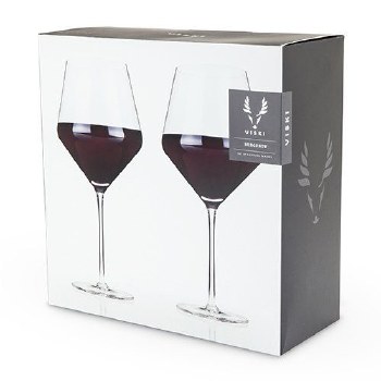 Raye Crystal Burgundy Glasses (SET OF 2) By Viski