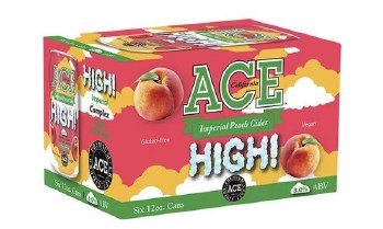 Ace High Peach Cider 6 Pack Cans