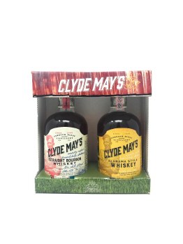 Clyde Mays Straight Bourbon Whiskey & Alabama Style Whiskey 375ml (2 Pack)