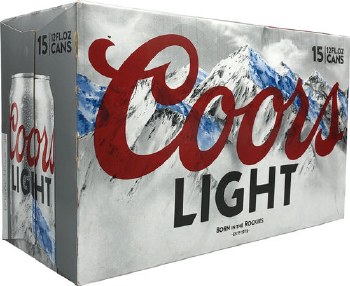 Coors Light 15 Pack Cans